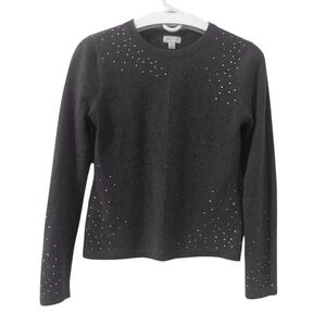Target Elegant Black Sweater with Studded Details Top S